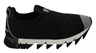 Dolce &amp; Gabbana Black Shark Neoprene Stretch Sneakers Schoenen