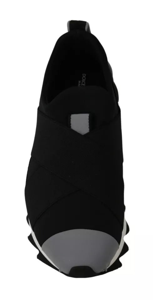 Dolce &amp; Gabbana Black Shark Neoprene Stretch Sneakers Schoenen