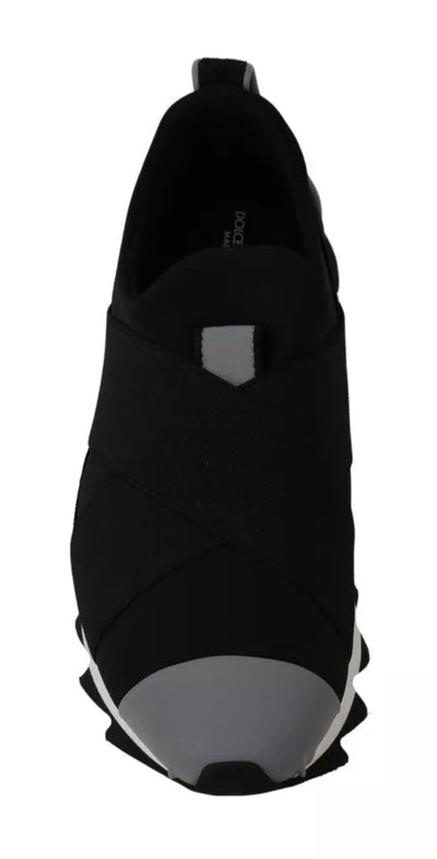 Dolce &amp; Gabbana Black Shark Neoprene Stretch Sneakers Schoenen