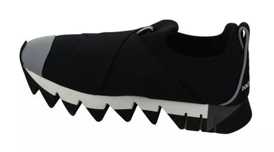 Dolce &amp; Gabbana Black Shark Neoprene Stretch Sneakers Schoenen
