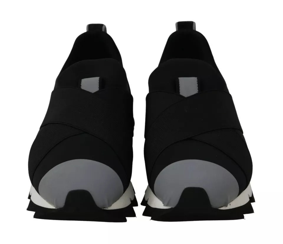 Dolce &amp; Gabbana Black Shark Neoprene Stretch Sneakers Schoenen