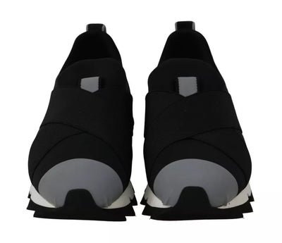 Dolce &amp; Gabbana Black Shark Neoprene Stretch Sneakers Schoenen