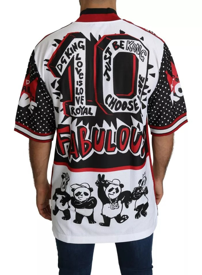 T-shirt Dolce &amp; Gabbana en polyester blanc King Panda
