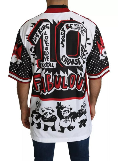T-shirt Dolce &amp; Gabbana en polyester blanc King Panda