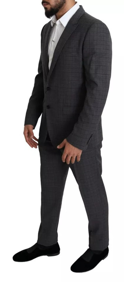 Costume Martini 2 pièces en laine grise pour homme Dolce &amp; Gabbana