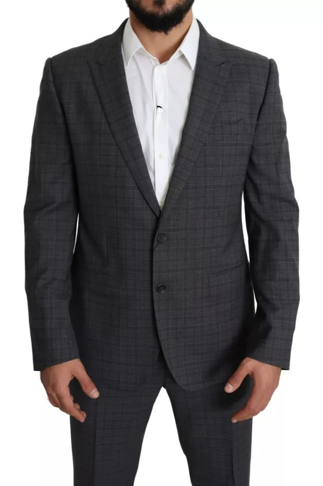 Costume Martini 2 pièces en laine grise pour homme Dolce &amp; Gabbana