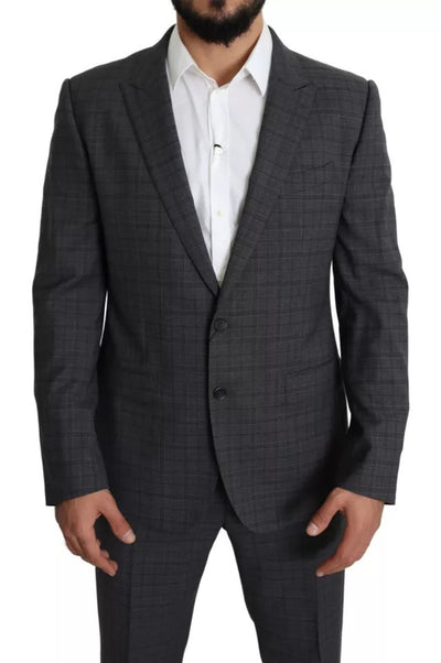Costume Martini 2 pièces en laine grise pour homme Dolce &amp; Gabbana
