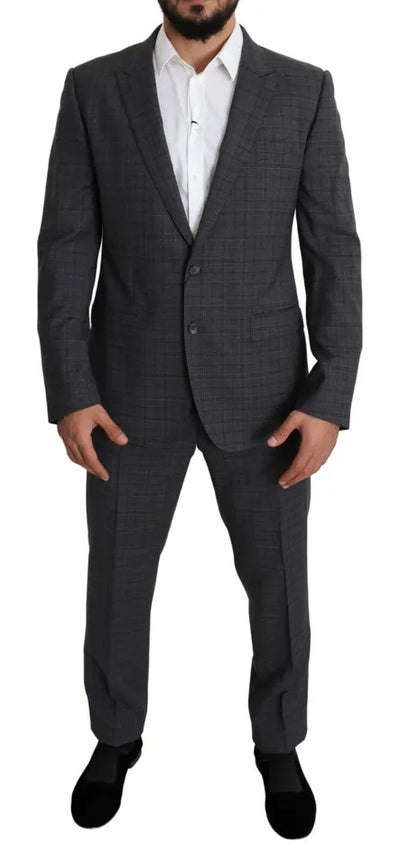 Costume Martini 2 pièces en laine grise pour homme Dolce &amp; Gabbana