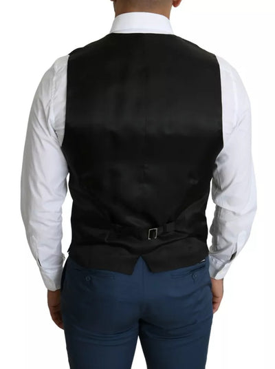 Gilet de costume formel noir Dolce &amp; Gabbana pour homme