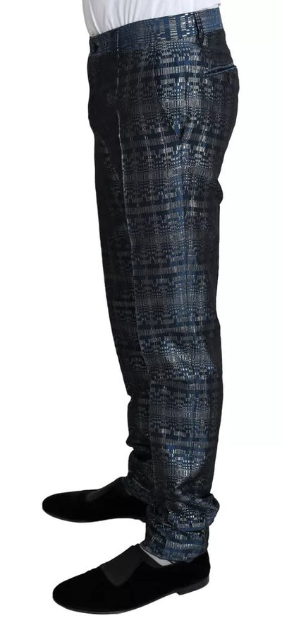 Costume 2 pièces slim bleu argenté brillant Dolce &amp; Gabbana
