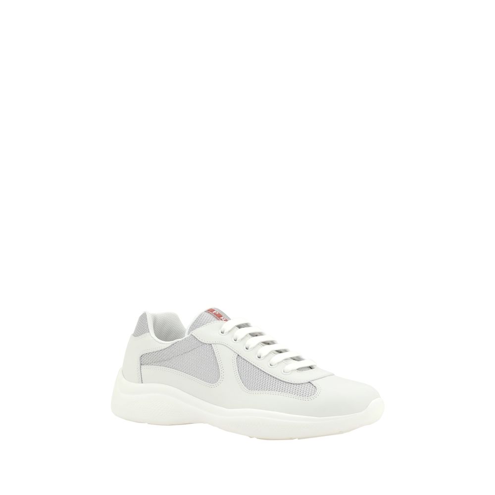 Prada witte leren Amerikaanse sneakers