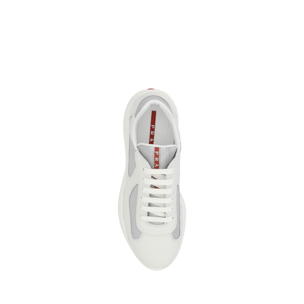 Prada witte leren Amerikaanse sneakers