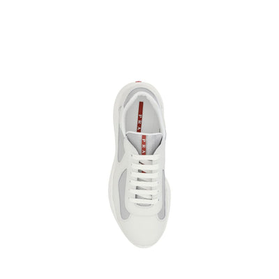 Prada witte leren Amerikaanse sneakers
