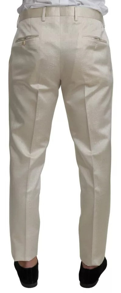 Dolce &amp; Gabbana Costume châle 3 pièces en laine beige crème SICILIA