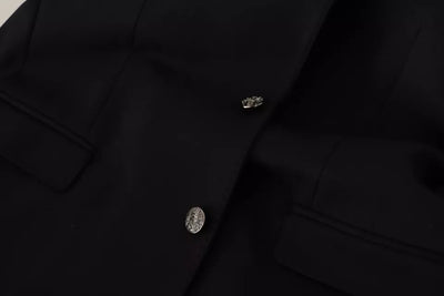 Dolce &amp; Gabbana - Veste blazer slim en coton noir