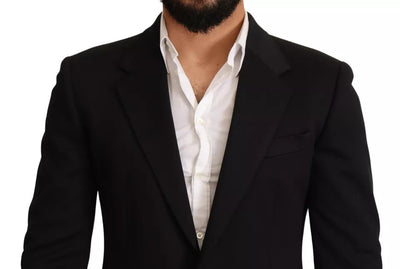 Dolce &amp; Gabbana - Veste blazer slim en coton noir