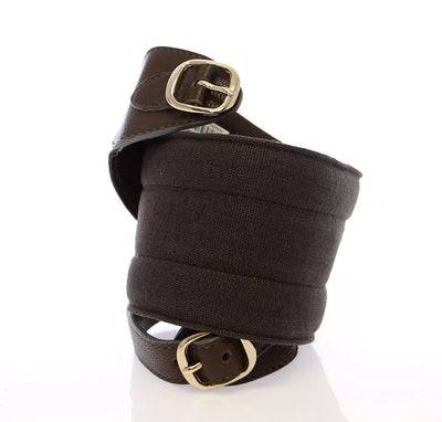 Dolce &amp; Gabbana Bruine D&amp;G Leren Linnen Logo Riem
