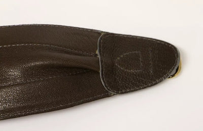 Dolce &amp; Gabbana Bruine D&amp;G Leren Linnen Logo Riem