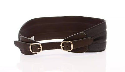 Dolce &amp; Gabbana Bruine D&amp;G Leren Linnen Logo Riem