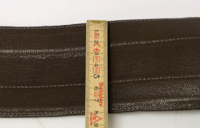 Dolce &amp; Gabbana Bruine D&amp;G Leren Linnen Logo Riem