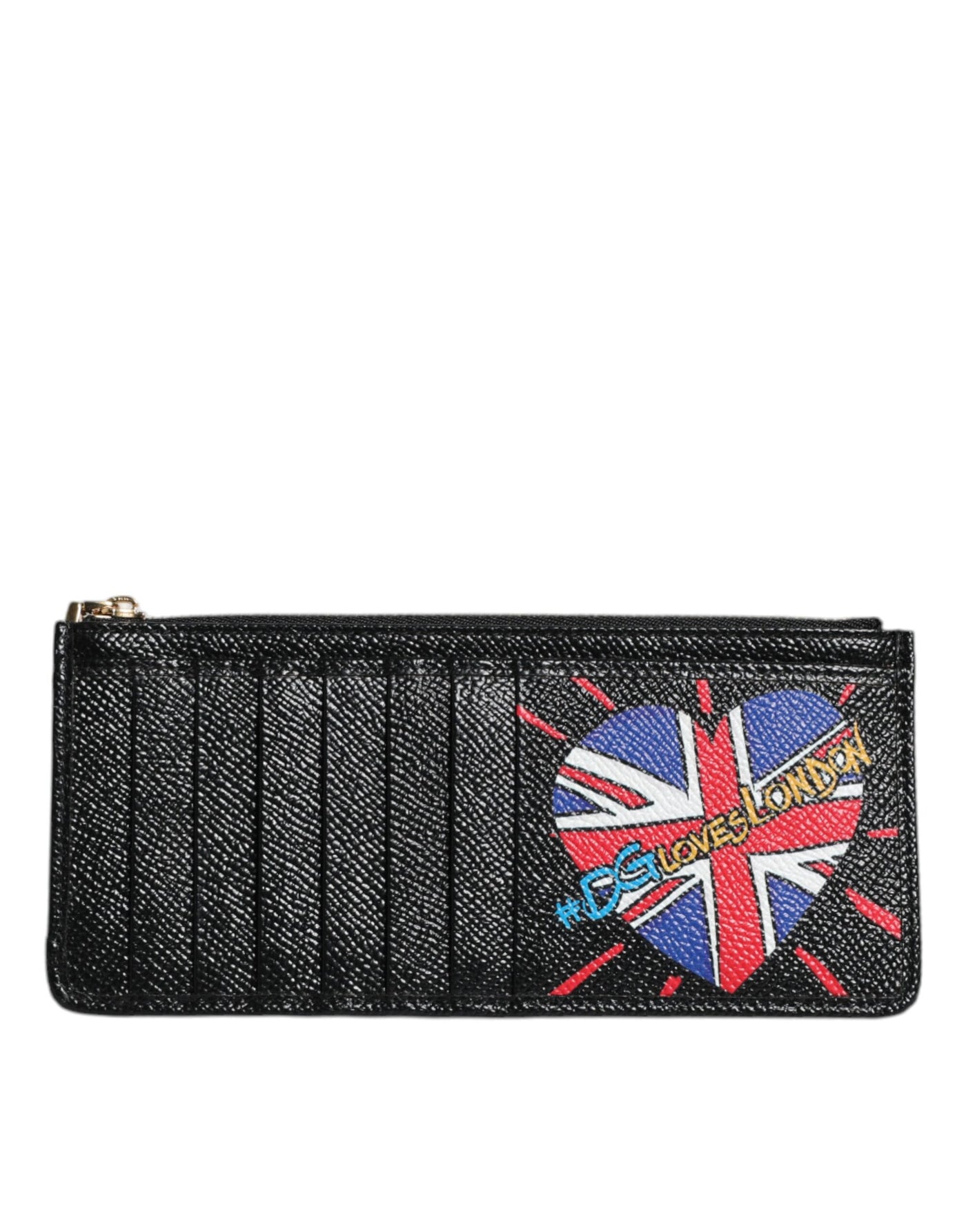 Dolce &amp; Gabbana Zwarte Leren #DGLovesLondon Kaarthouder Portemonnee