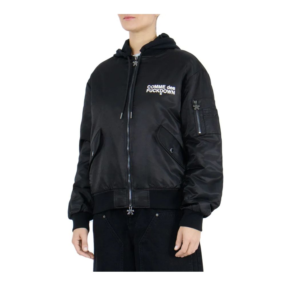 Comme Des Fuckdown Zwarte Nylon Jassen &amp; Mantels
