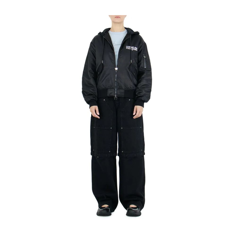 Comme Des Fuckdown Zwarte Nylon Jassen &amp; Mantels
