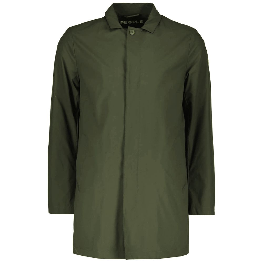 Manteau-pluie pour homme People Of Shibuya en polyester recyclé vert.