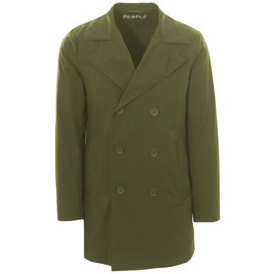 Trench-coat vert en polyester recyclé pour homme People Of Shibuya