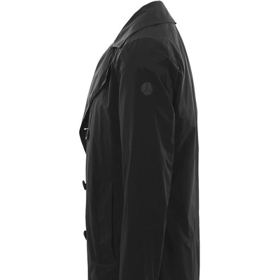 Trench-coat noir en polyester recyclé People Of Shibuya pour homme