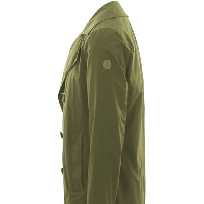 Trench-coat vert en polyester recyclé pour homme People Of Shibuya