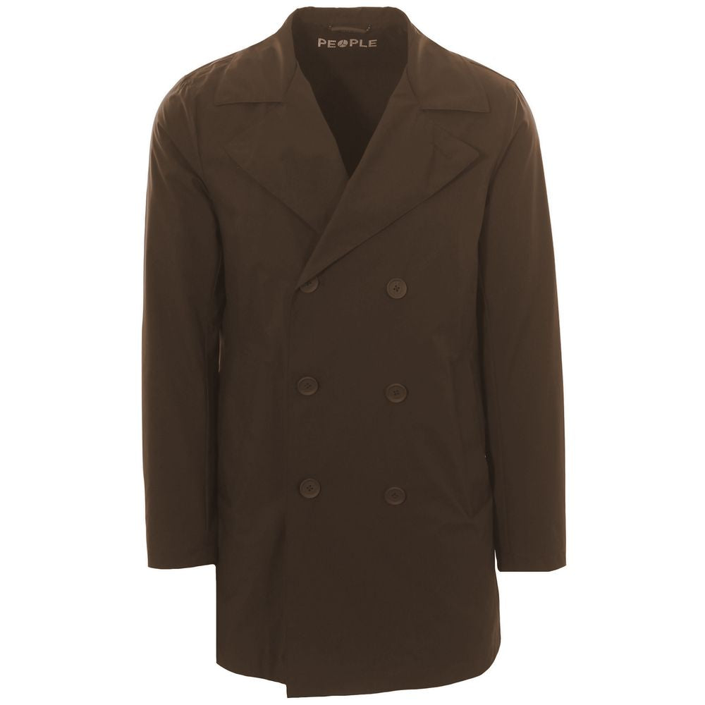 Veste marron en polyester recyclé People Of Shibuya pour homme