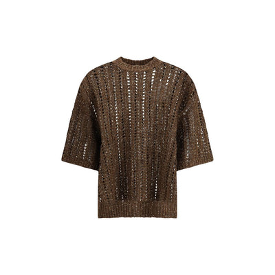 Pull Brunello Cucinelli en maille perforée