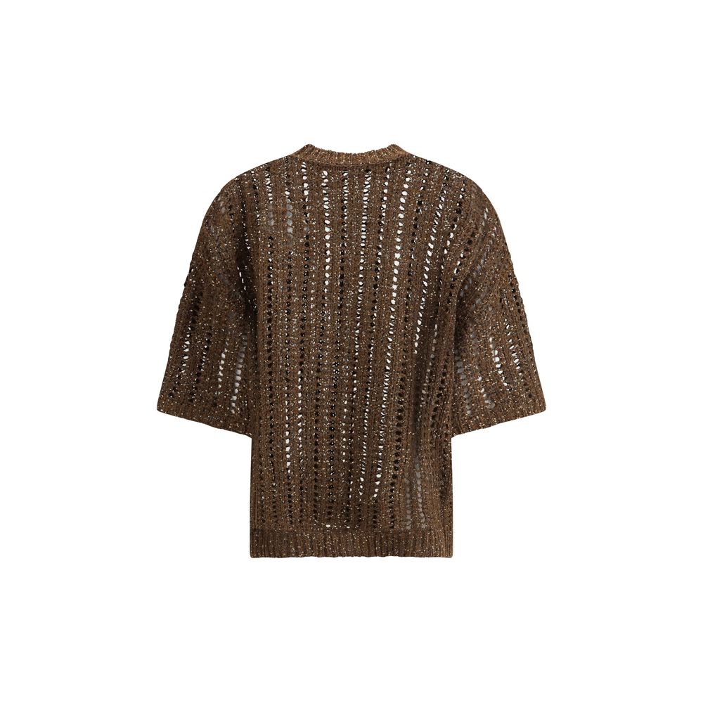 Pull Brunello Cucinelli en maille perforée