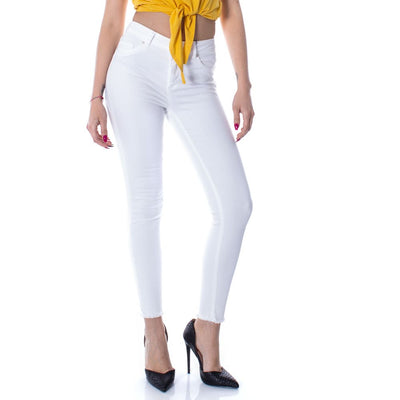 Jean skinny en coton blanc uniquement