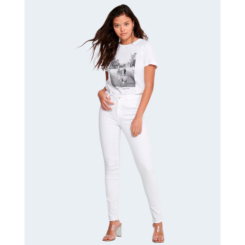 Jean skinny en coton blanc uniquement