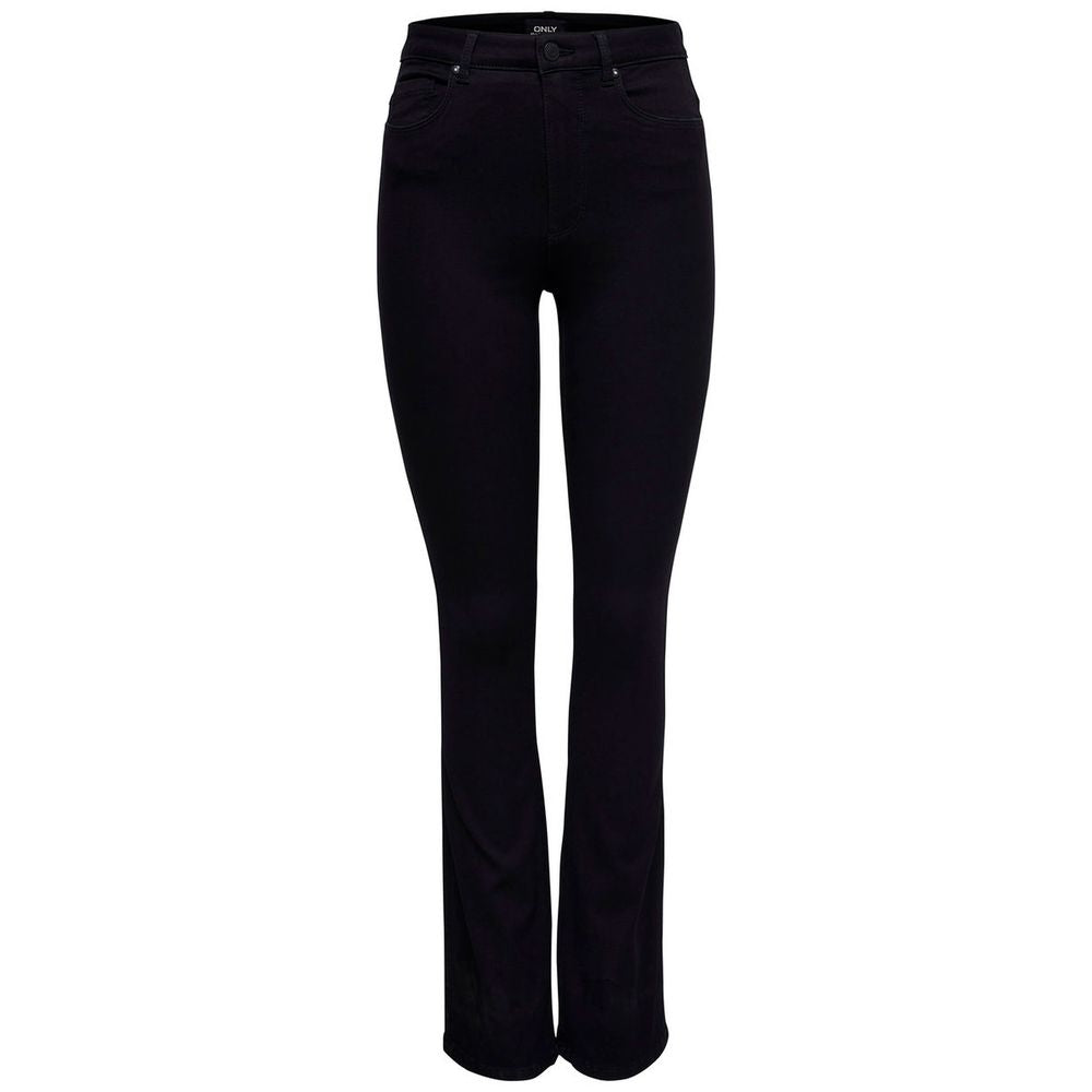 Jean bootcut en coton noir Only