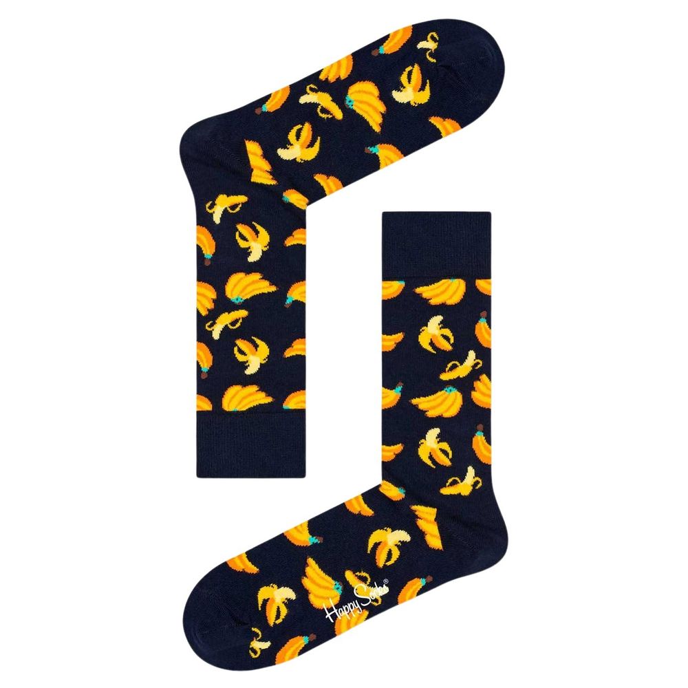 Happy Socks Zwarte Katoenen Sok