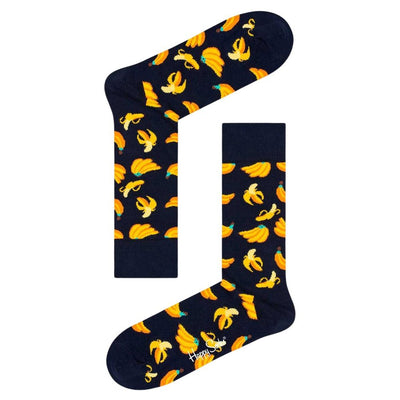 Happy Socks Zwarte Katoenen Sok