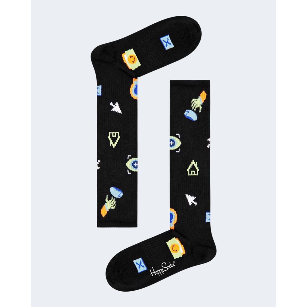 Happy Socks Zwarte Katoenen Sok