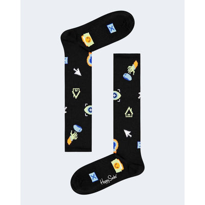 Happy Socks Zwarte Katoenen Sok