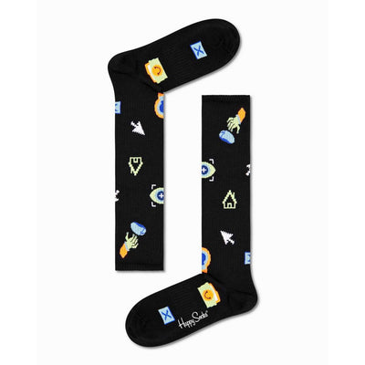 Happy Socks Zwarte Katoenen Sok