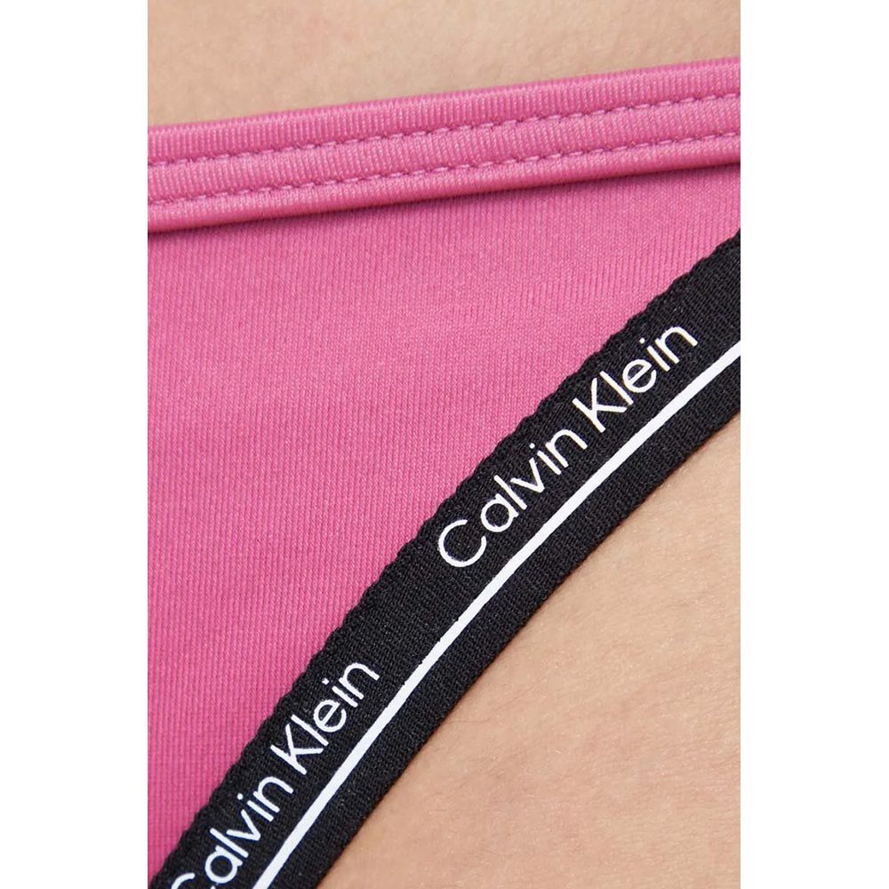 Slip de bain en polyester rose Calvin Klein Jeans