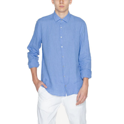 Chemise en lin bleu Calvin Klein