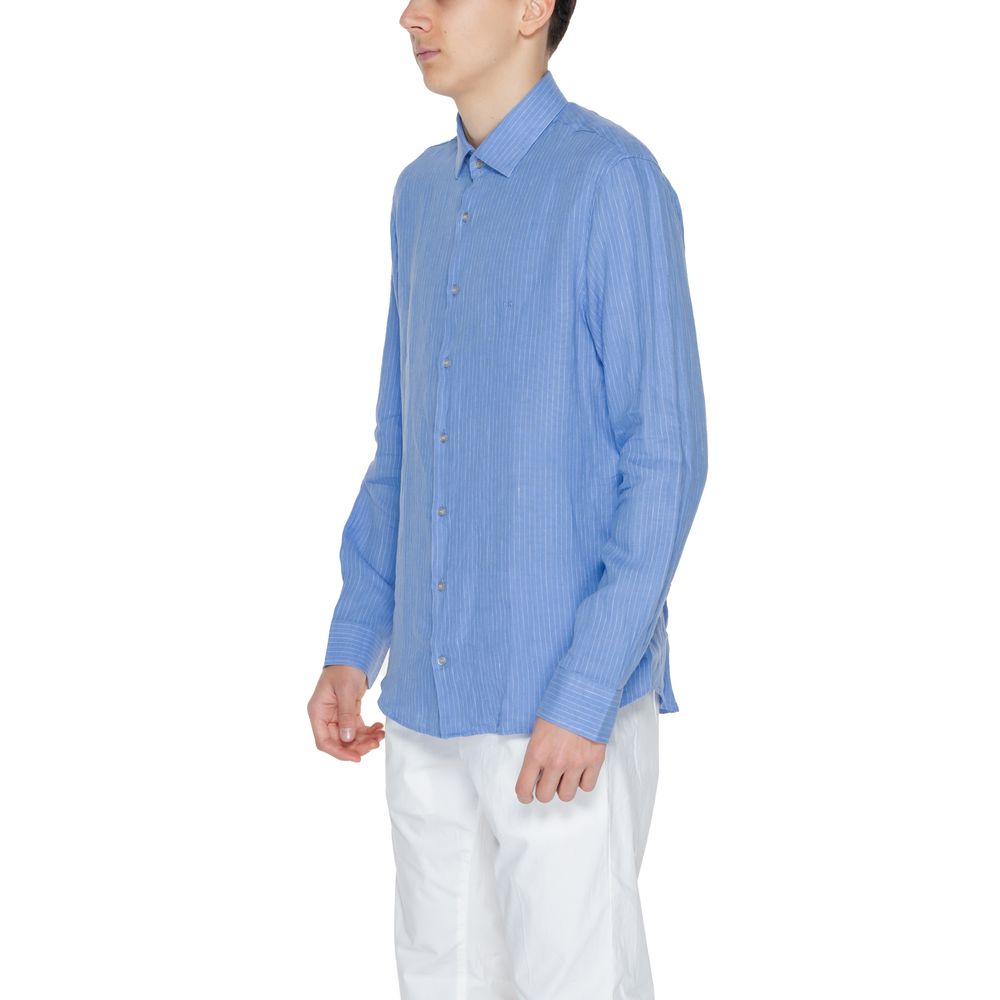 Chemise en lin bleu Calvin Klein