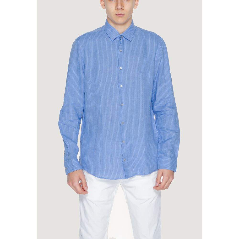 Chemise en lin bleu Calvin Klein