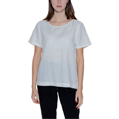Street One White Linen Blouse