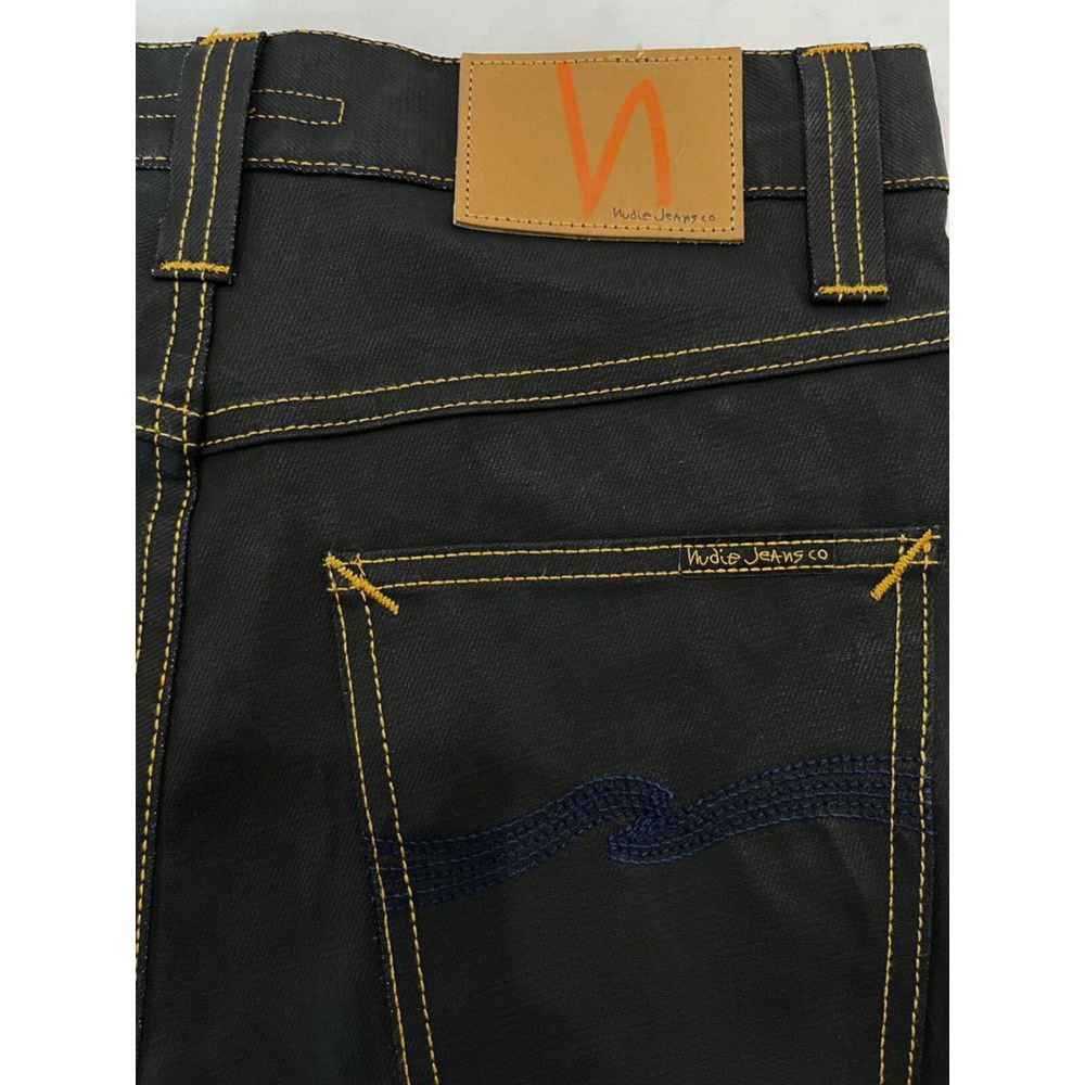 Jean Nudie Jeans en coton noir pour homme