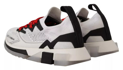 Dolce &amp; Gabbana Witte SORRENTO Sport Stretch Herenschoenen Sneakers