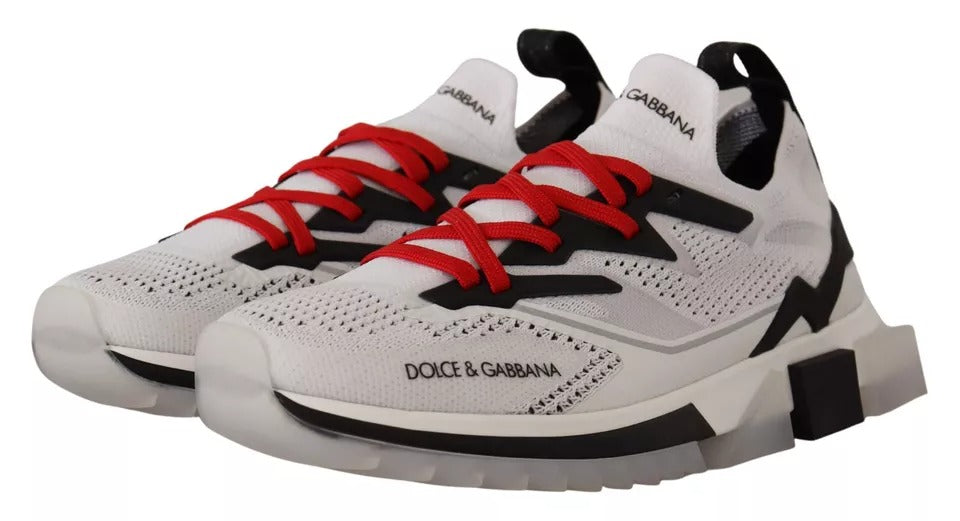 Dolce &amp; Gabbana Witte SORRENTO Sport Stretch Herenschoenen Sneakers